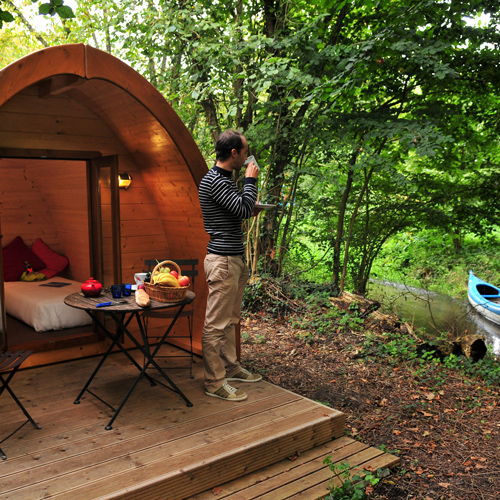 cabane pod sur une ile