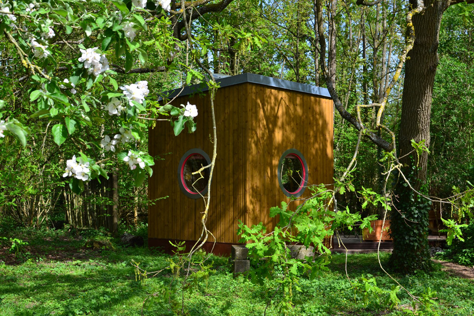 weekend nature cabane carré d'étoiles arbre chêne