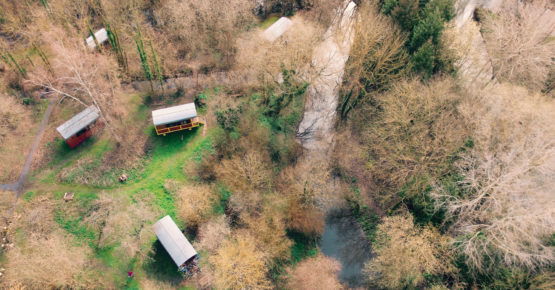 Les roulottes de l''Omignon vu du ciel